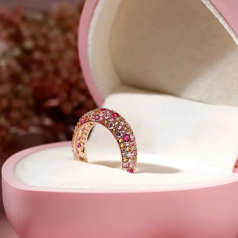Hot Sale Style Moissanite Ring Custom Design Rose Gold Wedding Ring Moissanite Engagement Ring