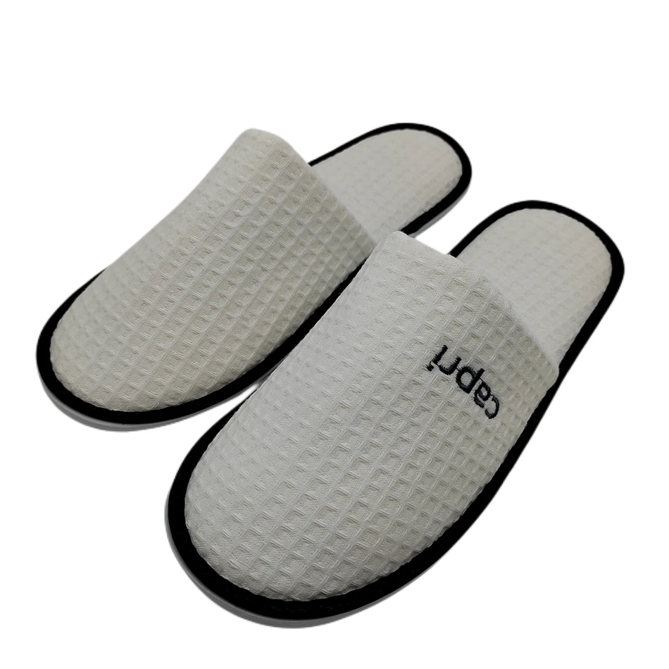 Хорошее качество низкая цена индивидуальный логотип тапочки для спальни отеля одноразовые спа