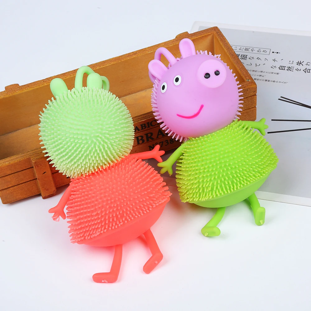 KEHUI Sticky Balls Factory Direct Sales Bouncy Toy Colorful Animal Shape Toy Balls Little Peggy Puffer Ball For Kids