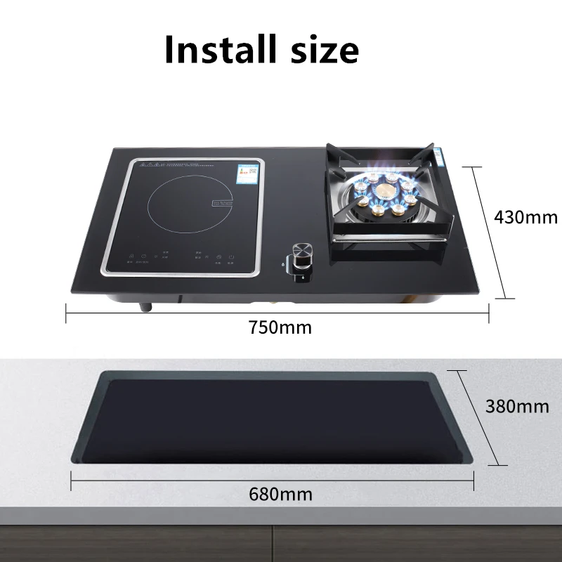 kitchen built in appliances LPG electric gas electric stoves 2 burner for Outdoor Household Hotel Garage Glass Surface Material