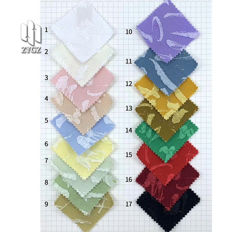 95% Polyester 5% Spandex Fashion Design Embroidery 3D Relief Maple leaf Jacquard Fabrics For Clothing Dresses Bags