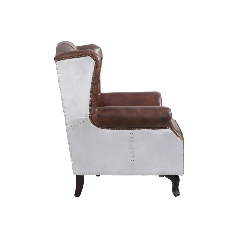 American Style English Industry Small Grey Chair Velvet Modern Simple Creative Patchwork Chinese Single Round Nice Armchair