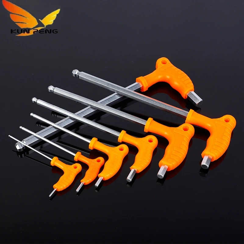 Customized High Hardness Steel T Handle Hex Allen Key Torx Wrench With Hole