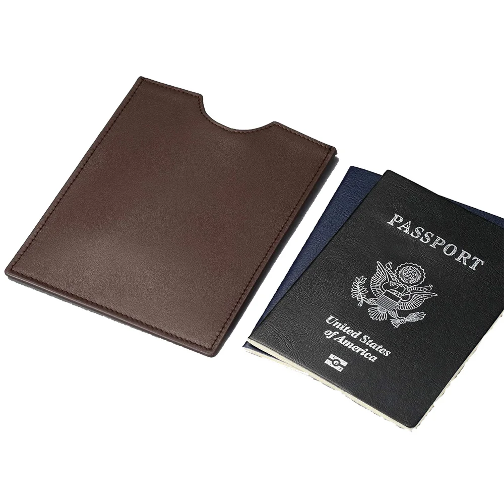 2022 New Multifunctional Genuine Leather Card Holder Travel Passport Cover Wallet RFID Blocking Easy Retrieval Passport Sleeve