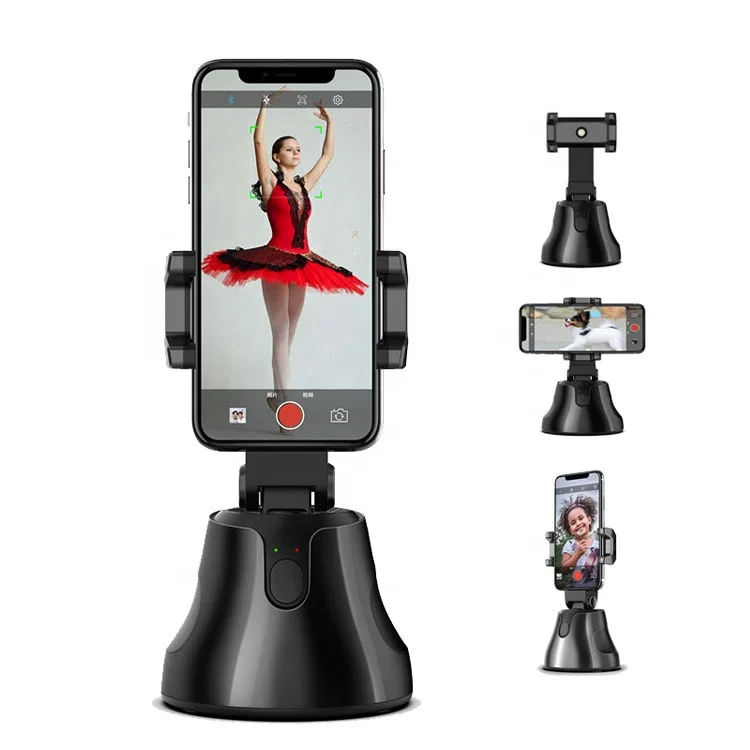 360 Degree Portable Vlog Shooting Rotation Intelligent Auto Face Object Tracking Phone Holder Smart Selfie Stabilizer