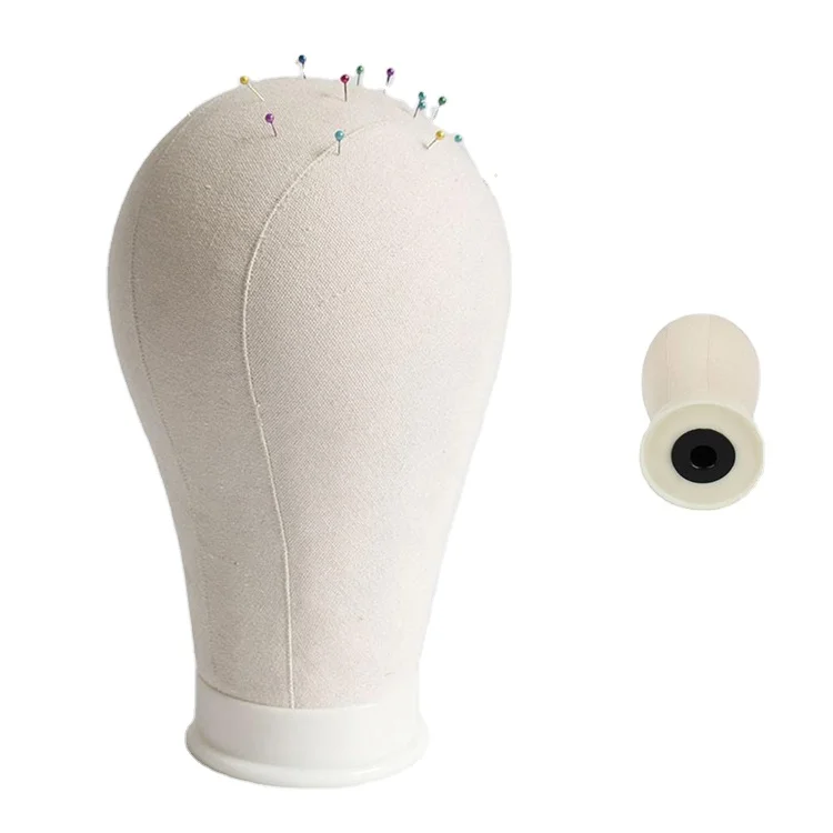 Hot Sale canvas Block head wig stand For Styling Display block color mannequin Tripod For Making Wigs canvas head