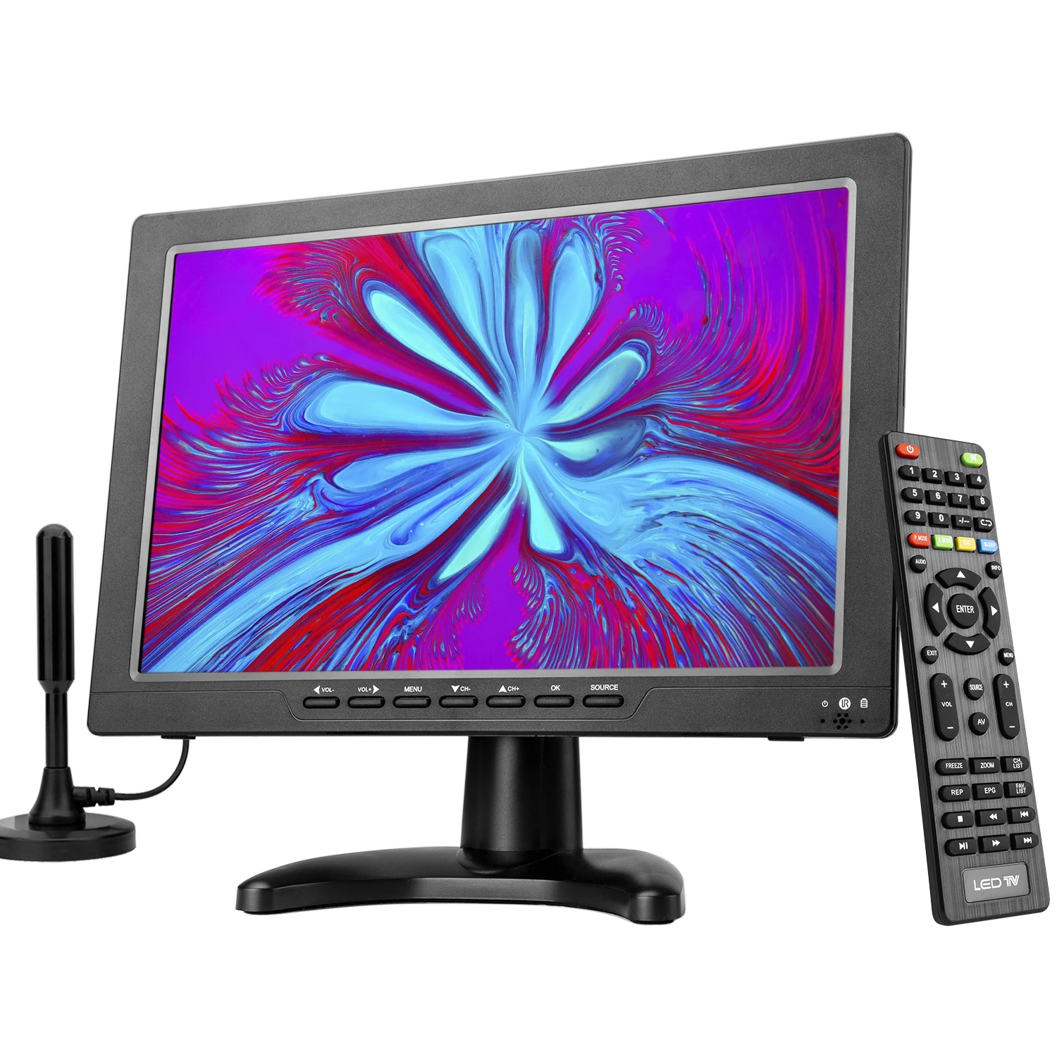 14 Inch Portable Tv With Battery And HD Input Mini Tv Portable Digital Supports DVB-T2/Atsc/ISDB-T