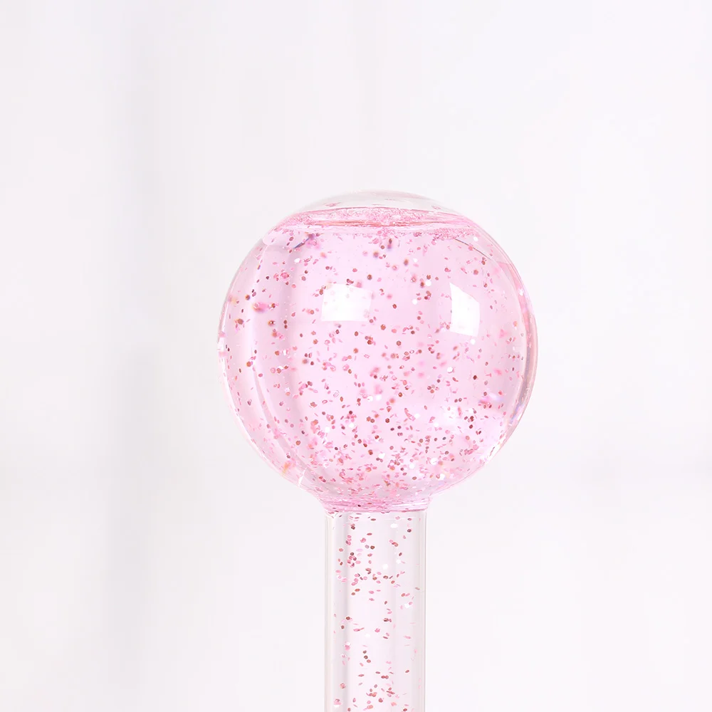 Custom Golden Glitters Beauty Tool Facial Massage Roller Rose Gold Ice Globes