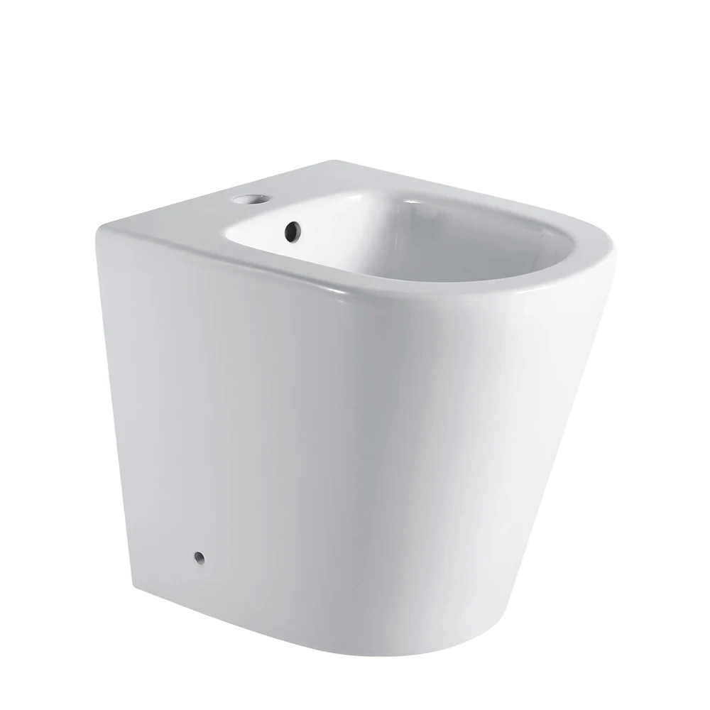 Chaozhou factory european style floor mounted round bathroom water closet toilet wtih bidet women washing set OEM