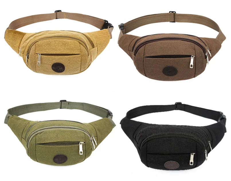 JANLON Outdoors Canvas Bag Hunting Tactical Small Belt Bag Men Running Gym Pouch Men  Mobile Phone Waist Bag