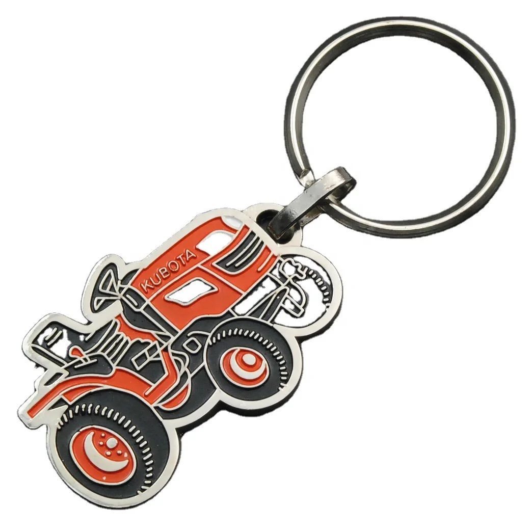 По индивидуальному заказу для тракторов и сельскохозяйственных машин брелок металлический эмаль грузовик кольцо ключей