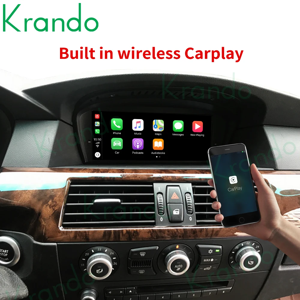 Krando Android head unit  Car Navigation for BMW 5 Series E60 BMW 3 Series E90 2005-2012 Autoraio multimedia player wireless GPS