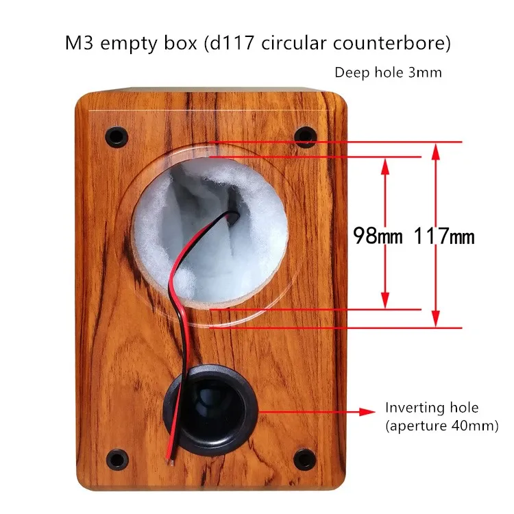 Y-070 4-inch Full Frequency Speaker Empty Box Passive Sound Shell Subwoofer Empty Box DIY Speaker Shell Wood HiFi