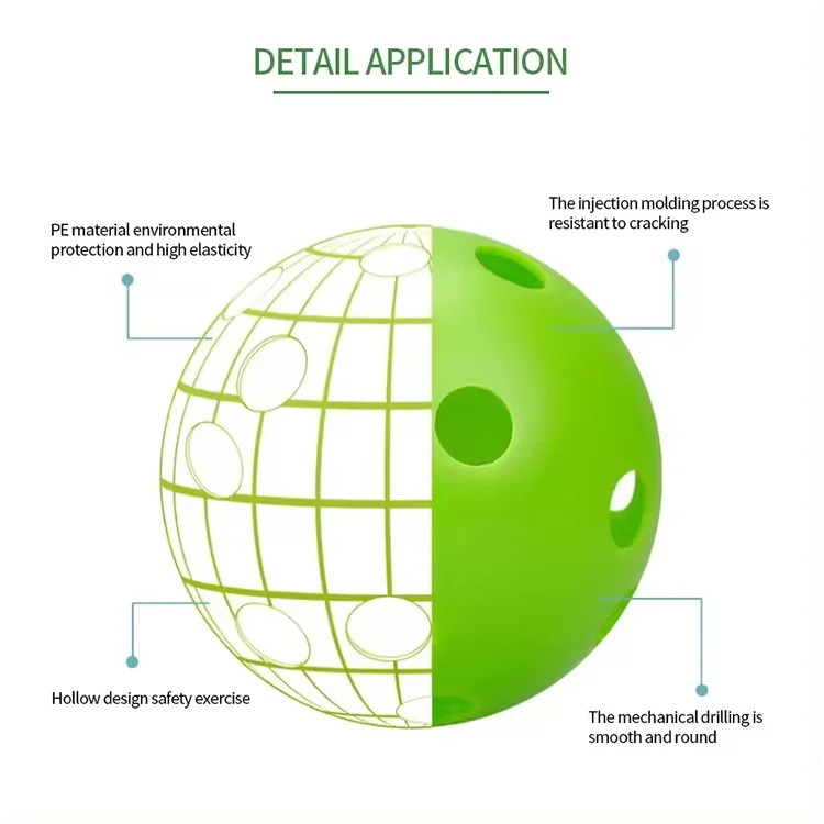 Hot Selling Pickle Ball Customized Logo Glass Fiber Pickleball Set High Quality Pickle Ball
