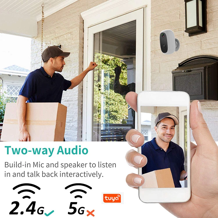 
MINI 6000mAh Battery Powered Smart Standalone Wireless IP Camera Powered Rechargeable Two Way Audio 