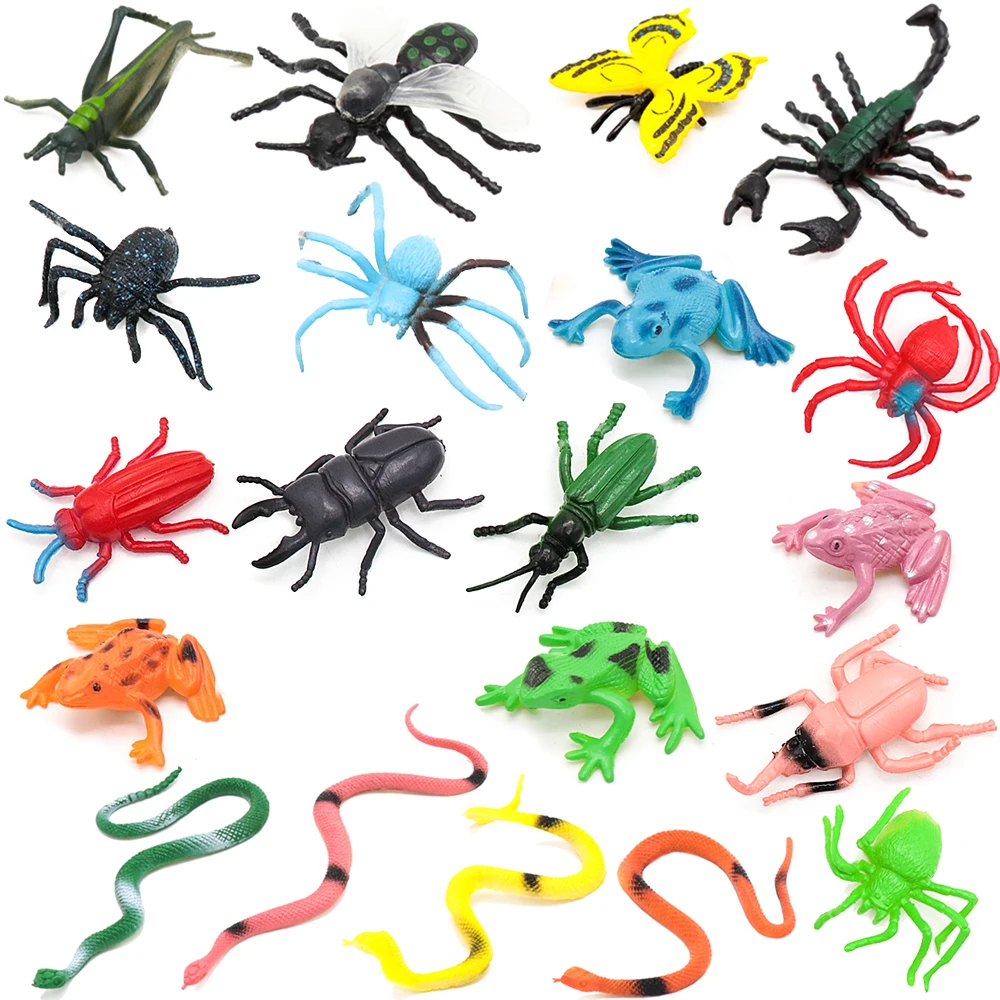 Wild animal toy figurine, animal pattern, animal doll, animal doll toy, insect beetle Spider snake frog dinosaur animal model