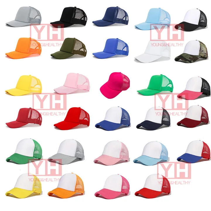 High Quality Black Trucker Caps For Sublimation Embroidery Custom Puff Print Blank Running Trucker Hat For Men