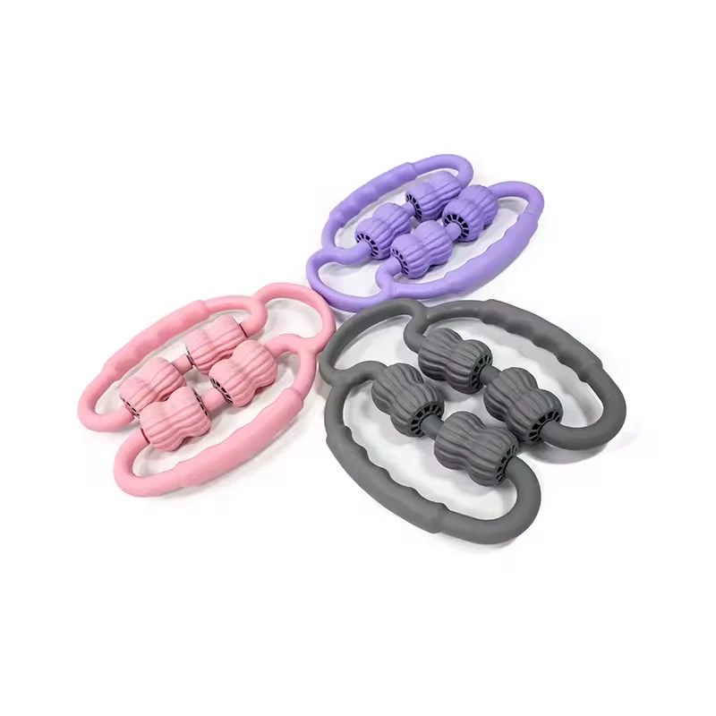 Keepeak Myofascial Roller Stick Circular Stovepipe Massager Roller Ball Leg Clamp Leg Foam Shaft Roller Fitness Muscle Relaxatio