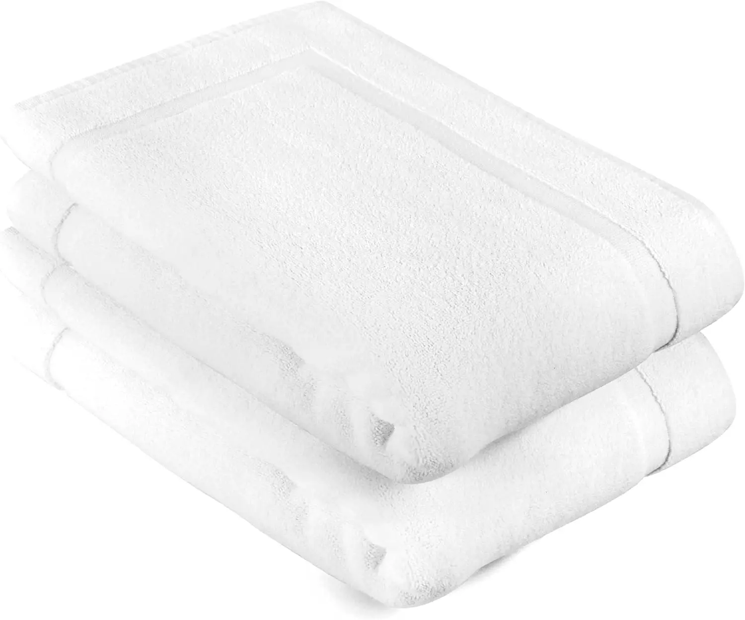 Wholesale 100% cotton Jacquard White Bath Mat Absorbent, Quick Dry, Shower Room