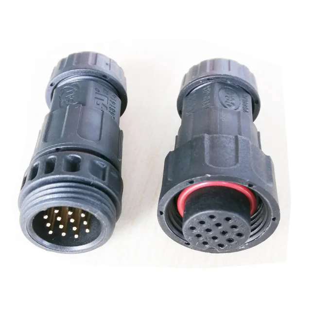 M19 electric 14pin terminal circular automotive magnetic power assembly connector