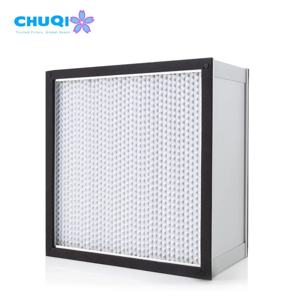 HEPA With Separator 99.99% Hot Sell OEM Factory 320X320X220mm Best Deep- Pleated Hepa Air Filter Industrial H14 HEPA Filter