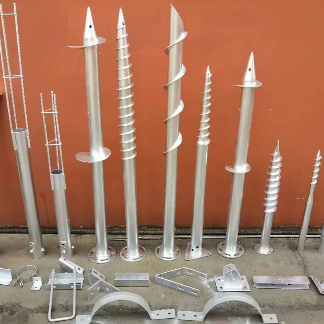 Hot dipped galvanized square style steel pole ground anchor