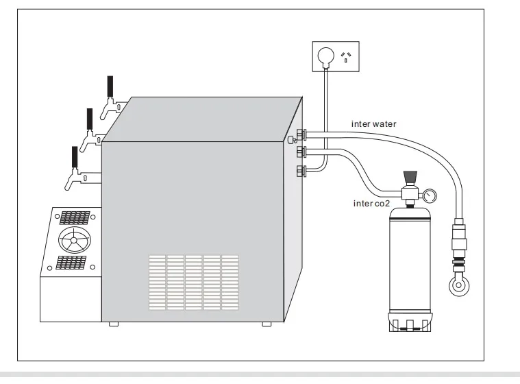 2023 New Electric Gas Carbonated Sparkling Water Machine 1L Soda Maker for Household Hotel Use for Water Bars Desktop Stand