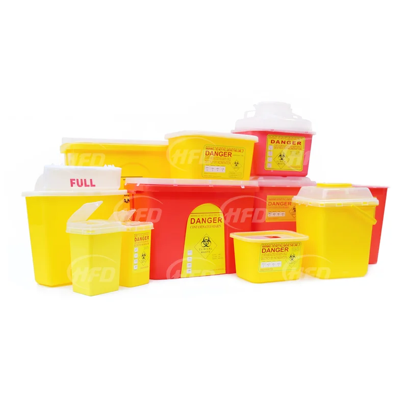 Hot Sale cheap price 15L biohazard sharp container of needle disposal with CE certificate