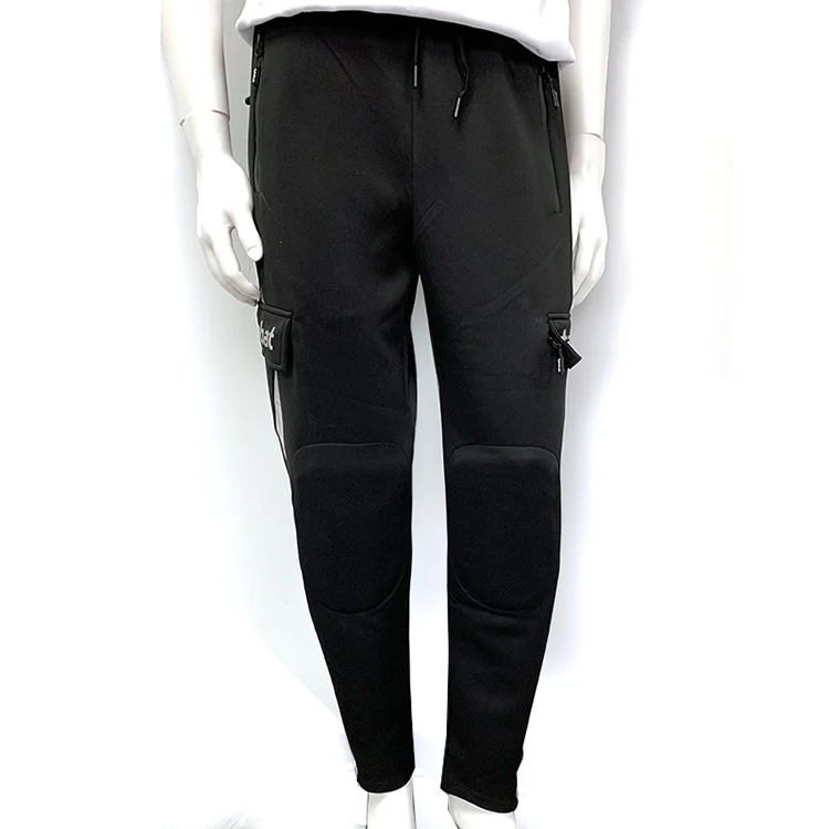 Custom recycled PET fabric pants food delivery rider trousers with protective pads 3M reflective strap