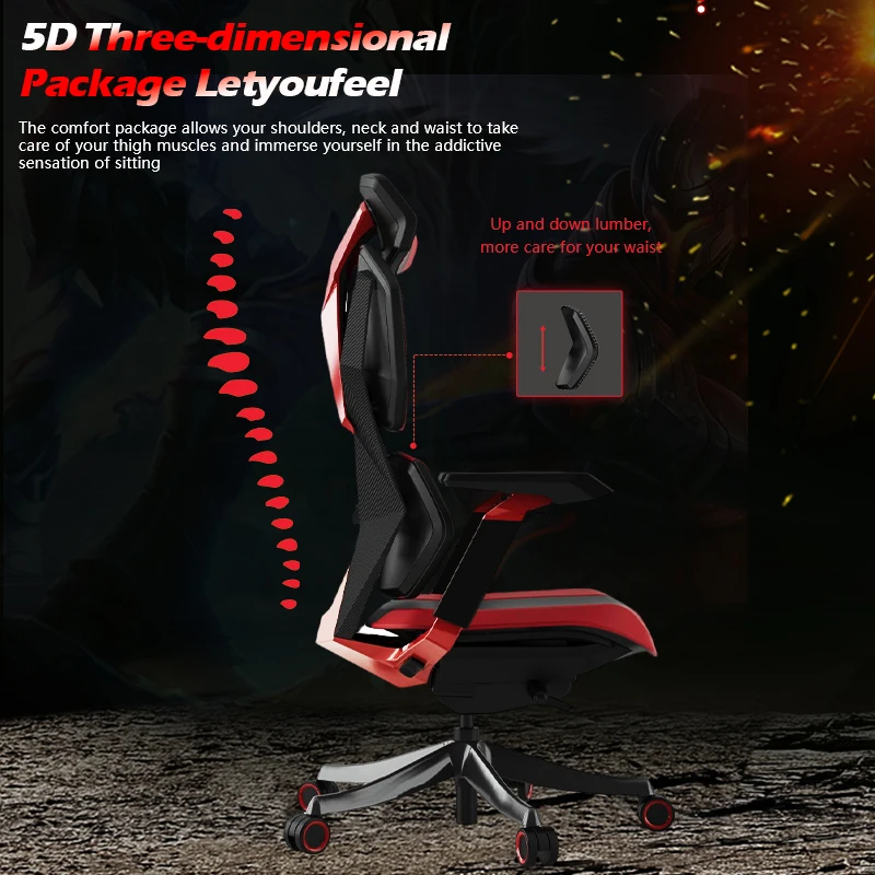 Luxury High Back Ergonomics Adjustable Height Mold Foam Seating Pu Leather Gaming Chair