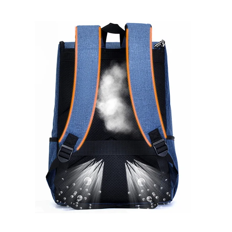 New arrival schoolboy backpack male school bag blue college student daily pack England style school backpack with bottle holder