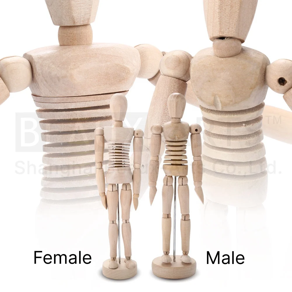 8 дюймов Дерево художник Рисунок Манекен шарнирный манекен с базой и гибким корпусом