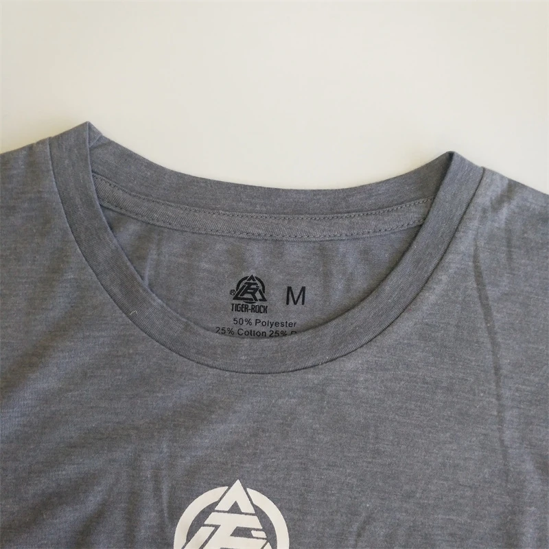 Wholesale tri blend custom printing 50% polyester 25% cotton 25% rayon short sleeve men t shirts