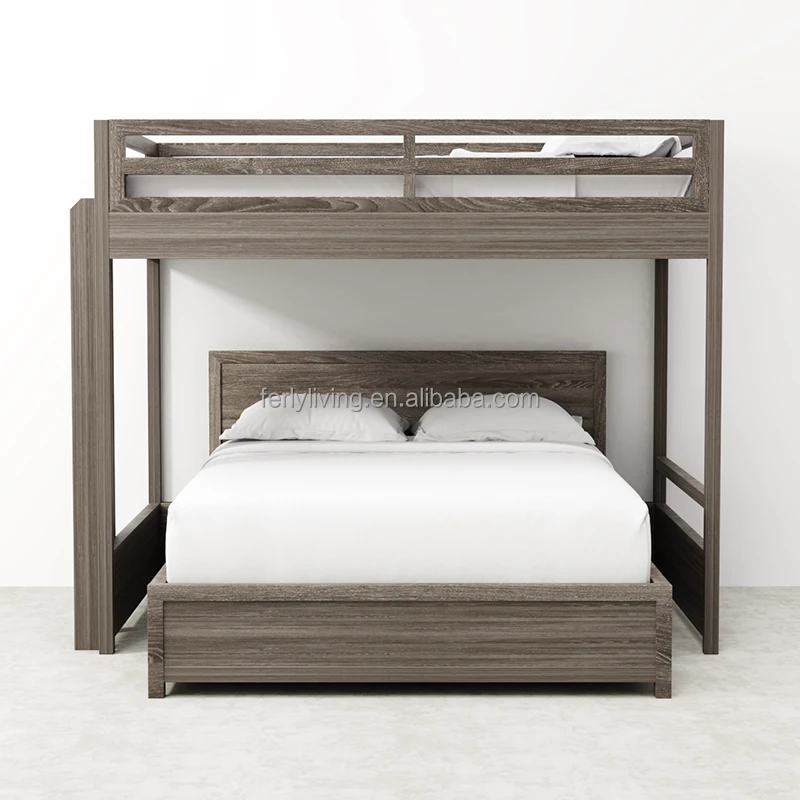 FERLY Latest Bedroom Double Bed Design Furniture Set Bed Modern Upper And Lower Berths Loft Queen Platform Bed
