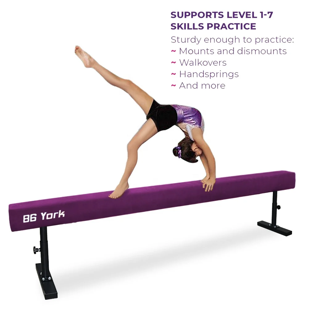 Low Price Foldable Gymnastic Balance Beam For Training Gymnastics Adjustable Beam Covering