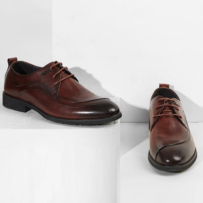 
Italian Luxury Wedding Laceup Handmade Real Leather Mens Dress Shoes 