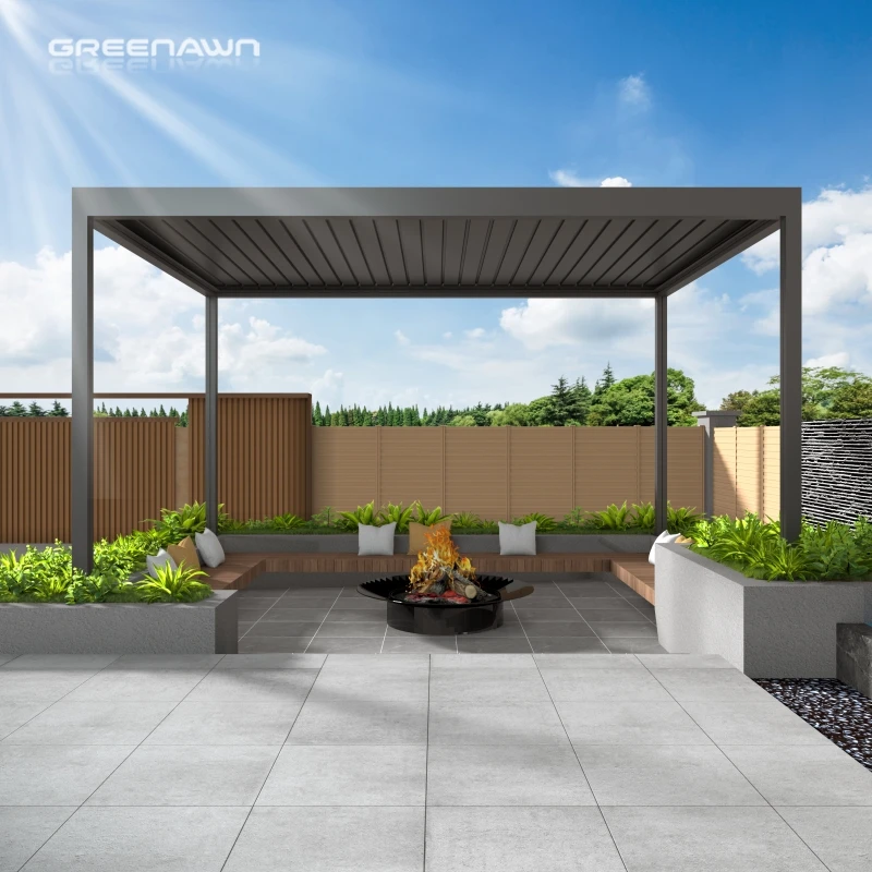 Garden Buildings Adjustable Roof Outdoor Aluminium Retractable Pergola Lights Custom Pergola Parts Pergola 24 Square Mtr