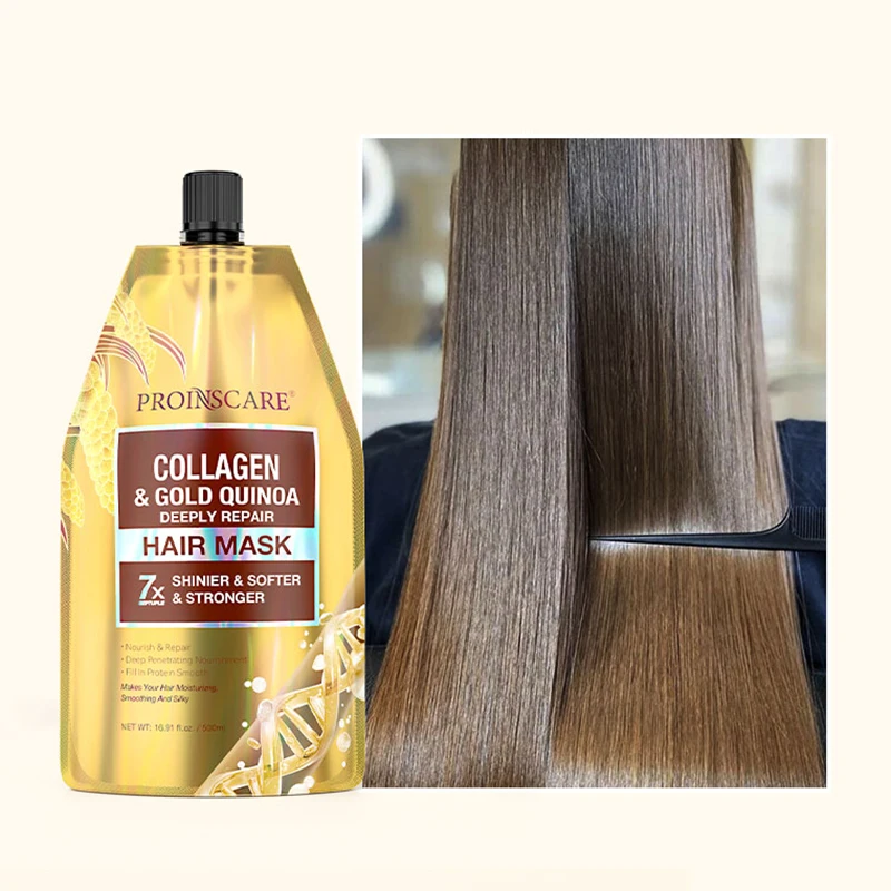 Маска для ухода за волосами коллагеновая Белковая сухая поврежденная окрашенная маска волос глубокого восстановления