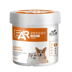 Pet Ears Cleaning Wipes OEM Pet Dogs Cats Wet Wipes ECO Friendly