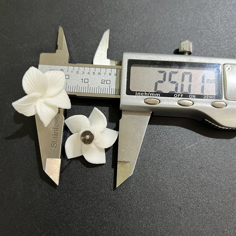 ROMANTIC Handmade Women Jewelry Accessories White Color Ceramic Flower Earrings