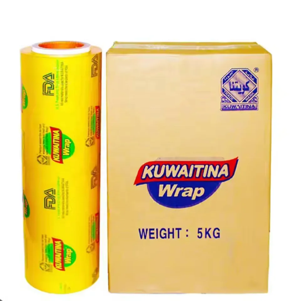 soft transparent pvc film food wrapping pvc stretch cling film food grade 10mic 1500m jumbo roll