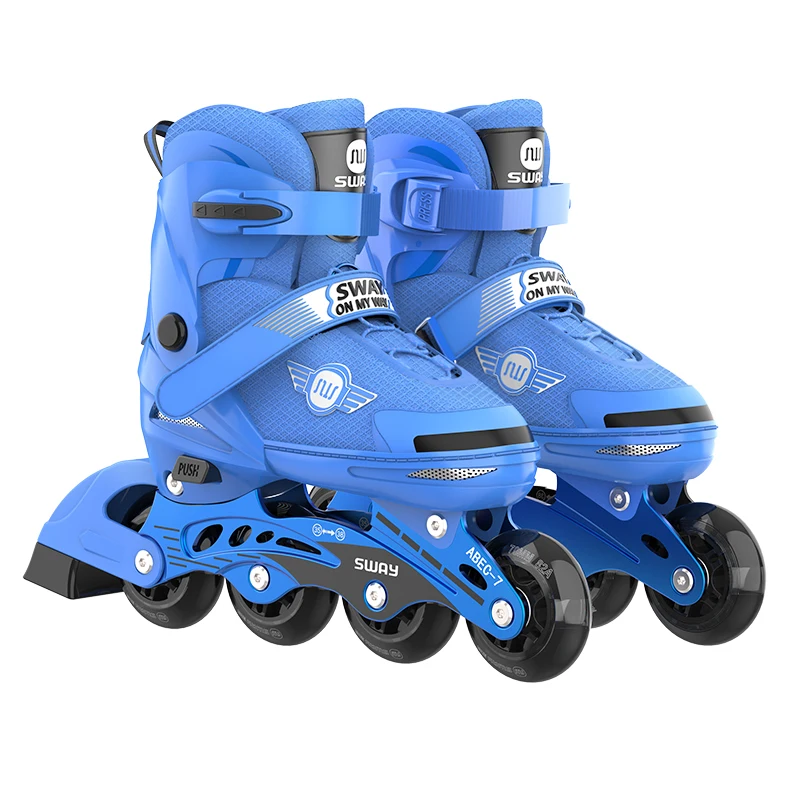 
2021 popular hot sell with LED Light wheels adjustable inline skates comb rollerskates 