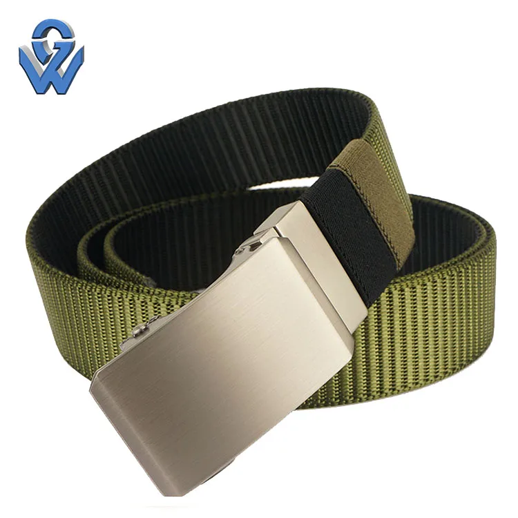 Hot Sell Rotating Automatic Buckle Casual Thickened Tank Grain Nylon Webbing Belt