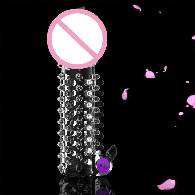 Penis sleeves crystal dragon condoms with vibration