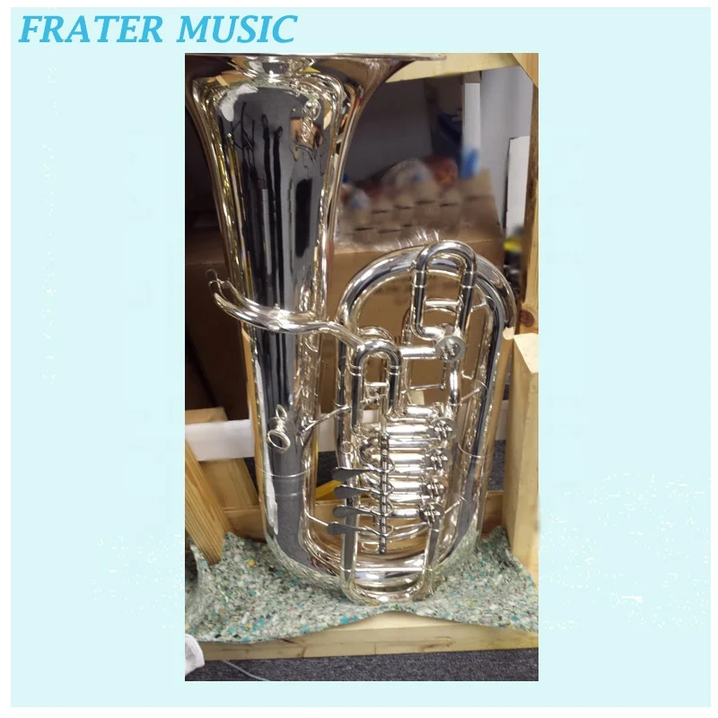 Professional Gold Lacquer F Key 3/4 Tuba With 5 Rotary Keys (JTUF-421)