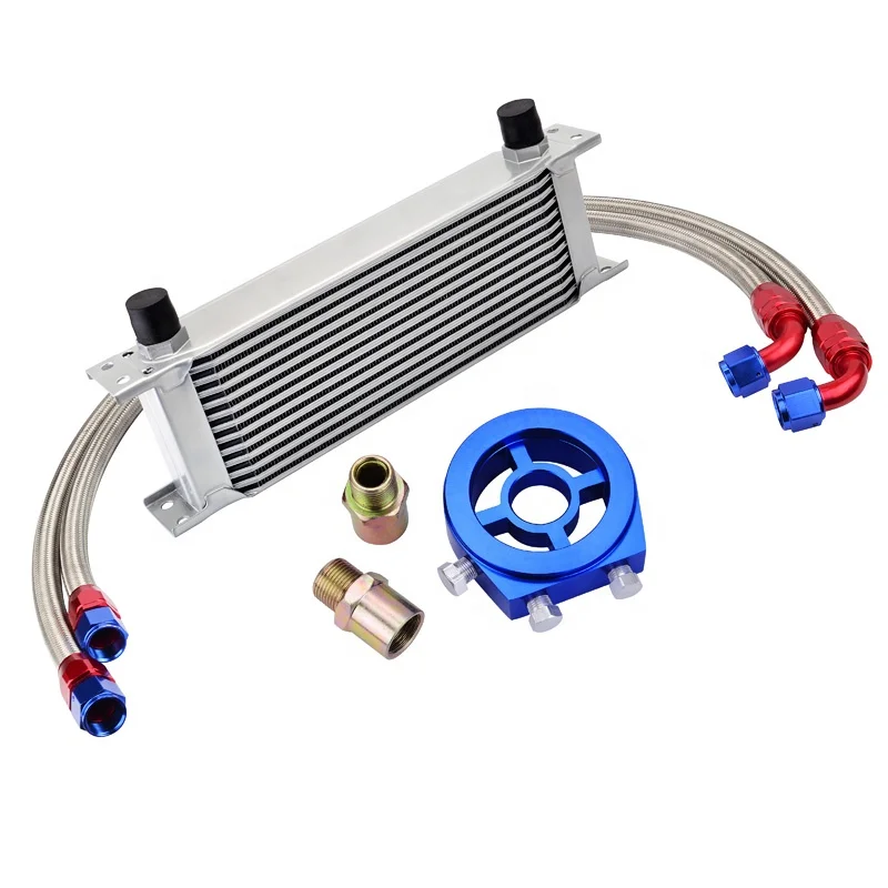 High Performance Universal Engine 13 Row AN10 Aluminum Transmission Oil Cooler Kit
