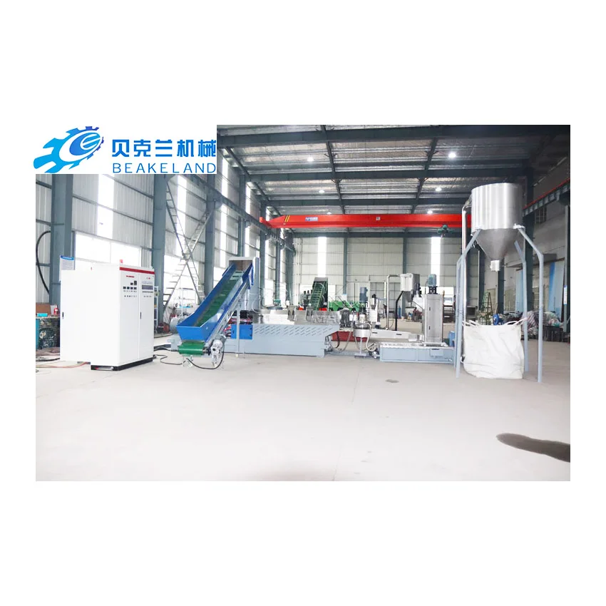 PE pelletizing line for film bags in plastic recycling machine