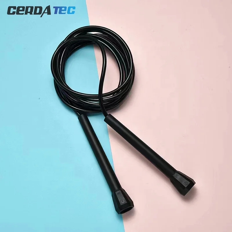 Pink Green Blue Black Children Eco Plastic Handle  Adjustable Length Adult Speed Colorful  Non-Slip PVC Skipping Jump Ropes