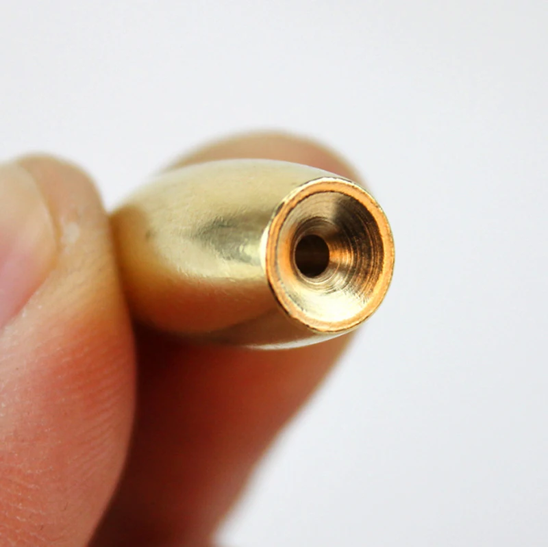 Wholesale 1.8g-21g Bullet Brass fishing sinkers worm Sinkers Weights Cone-shape Lead Bullet Weight Fishing Copper Sinker