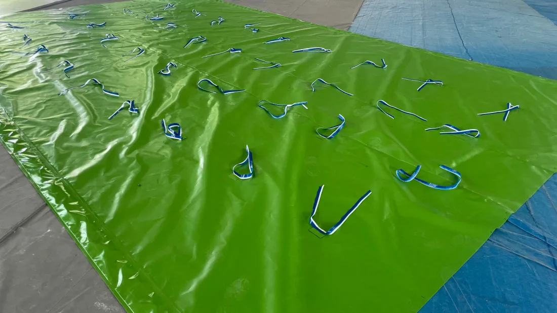 High Quality PVC Tarp Shade and Rain Cover Knitted Warp Technique for Agriculture Tent Car Equipment Lining